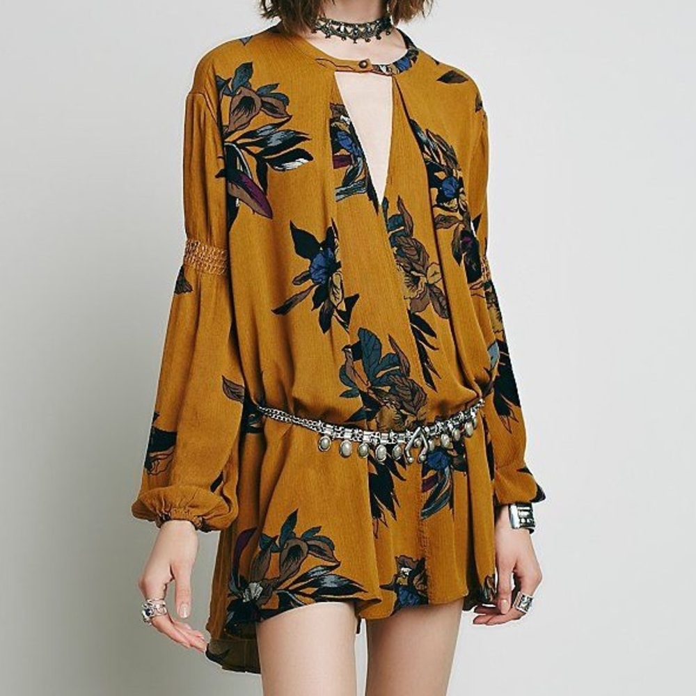 ❣️SALE❣️ Free People Orchid Print Swing Tunic